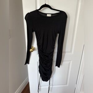 Wilfred Free Black Ruched Dress